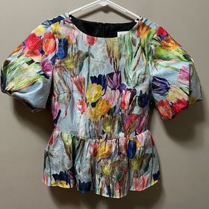 MILLY Bennet Metallic‎ Tulip Top size P